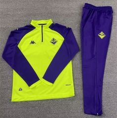 2025-26 Fiorentina Fluorescent Green Thailand Soccer Tracksuit Uniform-4692