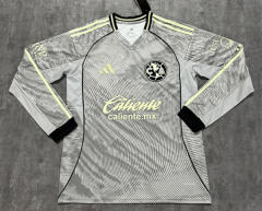 (S-4XL)2025-26 club América 2nd Away Gray LS Thailand Soccer Jersey AAA-4506