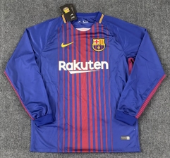 Retro Version 17-18 Season Barcelona Home Blue&Red LS Thailand Soccer Jersey AAA-9662