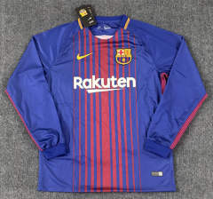 Retro Version 17-18 Season Barcelona Home Blue&Red LS Thailand Soccer Jersey AAA-9662