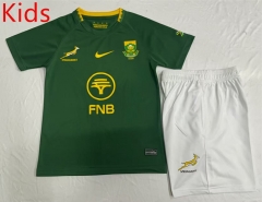 (16-26)2026 South Africa Home Black Kids/Youth Rugby Uniform