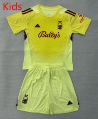 25-26 Nottingham Forest Goalkeeper Yellow Kid/Youth Soccer Uniform-AY