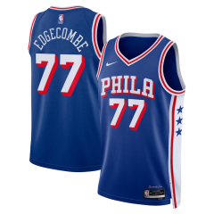 NBA Philadelphia 76ers Blue  #77 Jersey（Edgecombe）-311