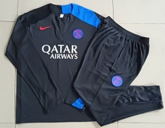 25-26 Paris Black Thailand Soccer Tracksuit(T90 Version)-815