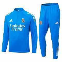 25-26 Real Madrid Colorful Blue Thailand Soccer Tracksuit-411