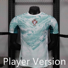 Player Version 26-27 Portugal Away White&Green Thailand Soccer Jersey AAA-888