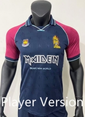 Player Version Retro Version 1999 West Ham United Home Blue Thailand Soccer Jersey AAA-0871