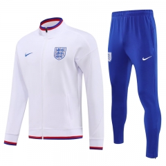 2025-26 England White Soccer Thailand Jacket Uniform-4627
