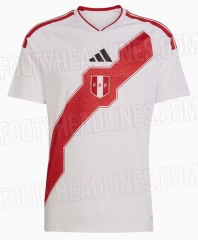 (s-4xl)26-27 Peru Home White Thailand Soccer Jersey AAA-8025