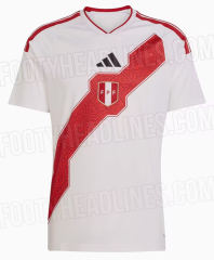 (s-4xl)26-27 Peru Home White Thailand Soccer Jersey AAA-8025