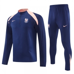2025-26 France Royal Blue Thailand Soccer Tracksuit Uniform-4627