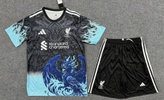2025-2026 Special Version Liverpool Blue&Black Soccer Uniform-6748