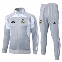 2025-2026 Real Madrid Gray&White Thailand Soccer Jacket Uniform-815