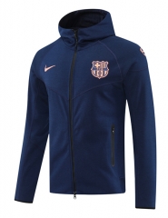 2025-26 Barcelona Royal Blue Thailand Soccer Jacket Coat With Hats-LH