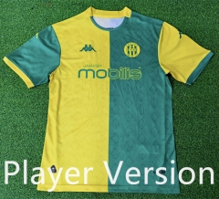 Player Version 25-26 JS kabylie Home Yellow&Green Thailand Soccer Jersey AAA-9926