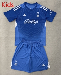 25-26 Nottingham Forest Goalkeeper Blue Kid/Youth Soccer Uniform-AY