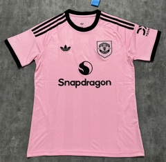 (S-4XL)25-26 Manchester United Goalkeeper Pink Thailand Soccer Jersey-4506