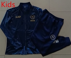 25-26 Napoli Royal Blue Thailand kids Soccer Jacket Uniform-815