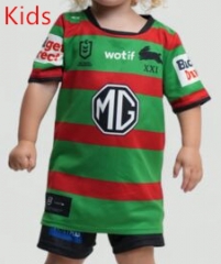 (16-26)2026 South Sydney Rabbitohs Home Red&Green Kids/Youth Rugby Uniform