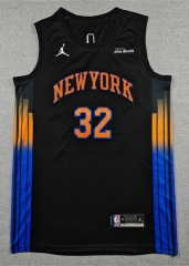 2026 Announcement Version New York Knicks Black#32 NBA Jersey-1980