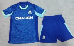 2025-26 Olympique de Marseille 2nd Away Blue Soccer Uniform-718