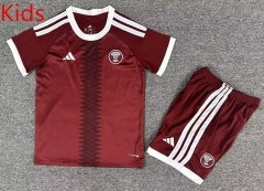 2026-2027 Qatar Home Red Kids/Youth Soccer Uniform-7809
