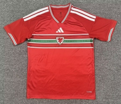 (S-4XL)26-27 Wales Home Red Thailand Soccer Jersey AAA-8025