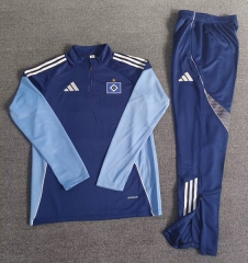 2025-26 Hamburger Blue Long-Sleeve Thailand Soccer Tracksuit-4692