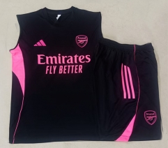 2025-2026  Arsenal Black Vest Thailand Soccer Tracksuit-815