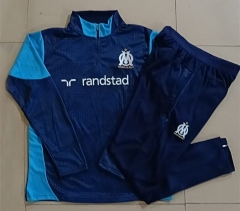 25-26 Olympique de Marseille Up-Cyan Inkjet Thailand Soccer Tracksuit-815