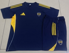 2025-26 Boca Juniors Royal Blue Thailand Shorts-Sleeve Soccer Tracksuit Uniform-815