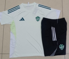 2025-2026 AI Ahly Light Green Thailand Short-sleeved Tracksuit Uniform-815
