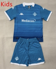 25-26 Fiorentina 2nd Away Blue Kid/Youth Soccer Uniform-AY