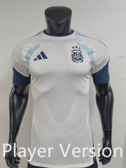 Player version 26-27 Argentina White Thailand Training Soccer Jersey-0871
