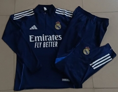 25-26 Real Madrid Royal Blue Thailand Soccer Tracksuit-815
