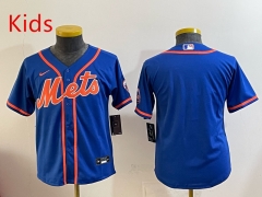 MLB New York Mets Blue Kids/Youth Jersey-0840