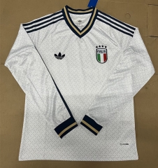 (S-4XL)2026 World Cup Italy Away White LS Thailand Soccer Jersey AAA-422