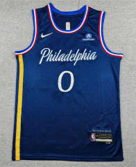 2026 City Version Philadelphia 76ers Dark Blue#0 NBA Jersey-1380