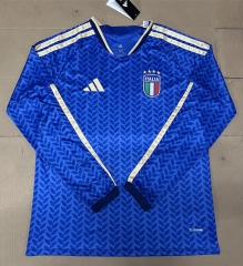 (S-4XL)2026 World Cup Italy Home Blue LS Thailand Soccer Jersey AAA-422