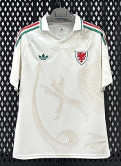 (S-4XL)26-27 Wales Away Beige Thailand Soccer Jersey AAA-2483