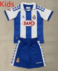 25-26 RCD Espanyol Home Blue&White Kids/Youth Soccer Uniform-AY