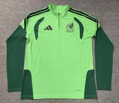 (S-3XL)2025-26 Mexico Fluorescent Green Thailand Soccer Tracksuit Top-912