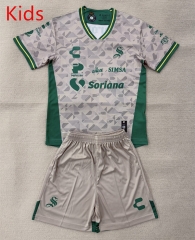2025-26 Santos Laguna Away Gray Kids Soccer Uniform-AY