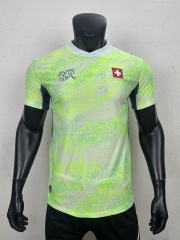 Player version 26-27 Switzerland Goalkeeper Green Thailand Soccer Jersey AAA