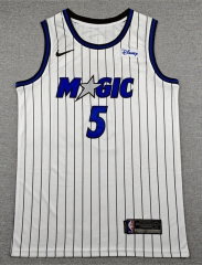 Orlando Magic White Stripes#5 NBA Jersey-1380