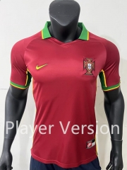 Retro Player Version 1998 World Cup Portugal Home Red Thailand Soccer Jersey AAA-1959