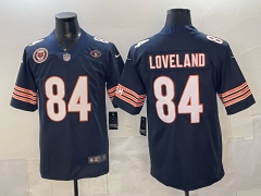 NFL Chicago Bears Royal Blue #84 Jersey(Logo 3)-0840