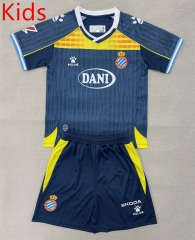 25-26 RCD Espanyol Away Blue Kids/Youth Soccer Uniform-AY