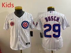 MLB Chicago Cubs  White#29 Kids/Youth Jersey(Logo 1)-0840