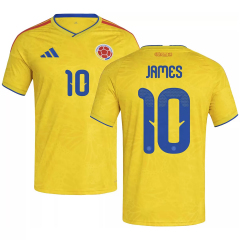 #10  James 26-27 Colombia Home Yellow Thailand Soccer Jersey AAA-403